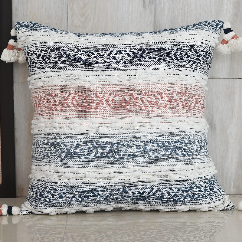 Vibhsa Tassels Square Throw Pillow