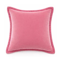 Vibhsa Soft Velvet Flange Square Throw Pillow