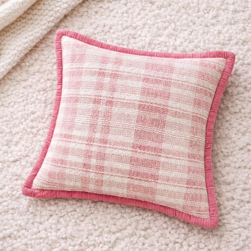 Vibhsa Soft Velvet Flange Square Throw Pillow
