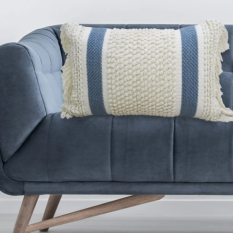 Vibhsa Loop Texture Rectangular Throw Pillow