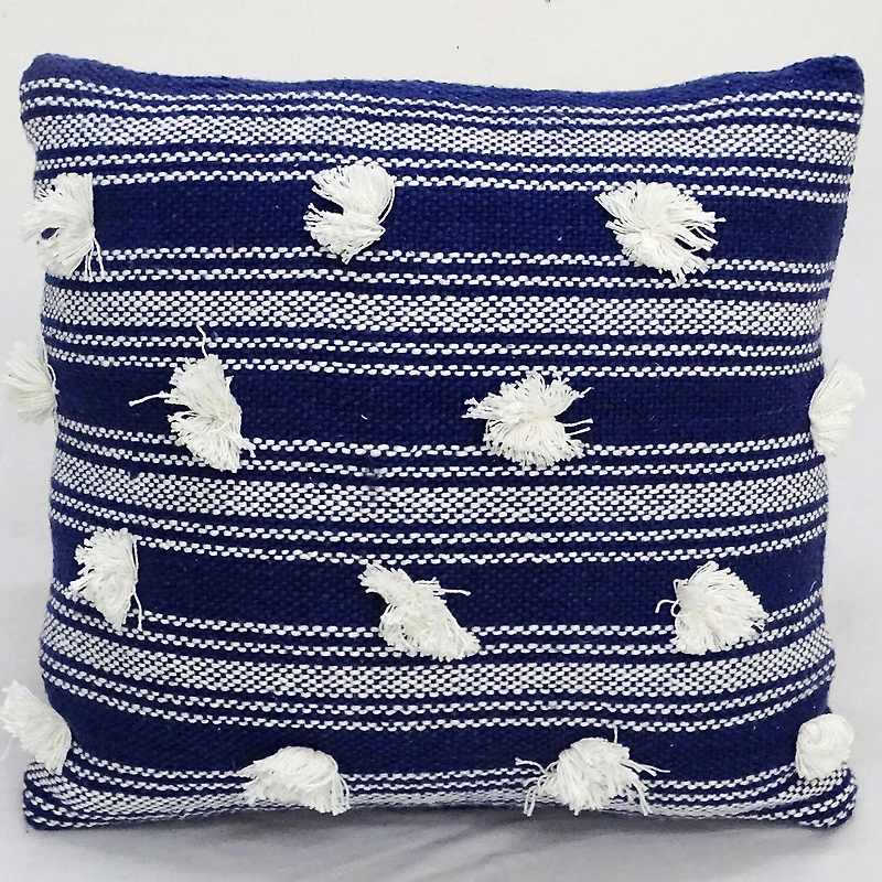 Vibhsa Poms Square Throw Pillow