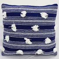 Vibhsa Poms Square Throw Pillow