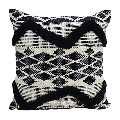Vibhsa Tufted Chevron Square Throw Pillow
