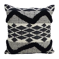 Vibhsa Tufted Chevron Square Throw Pillow