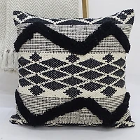 Vibhsa Tufted Chevron Square Throw Pillow