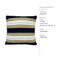 Vibhsa Braid Square Throw Pillow