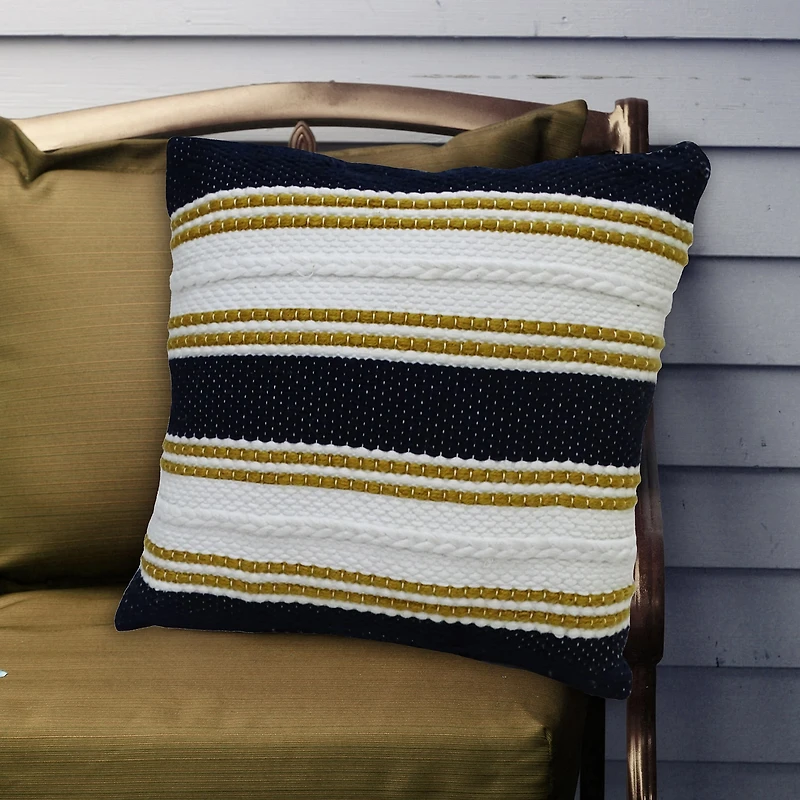 Vibhsa Braid Square Throw Pillow