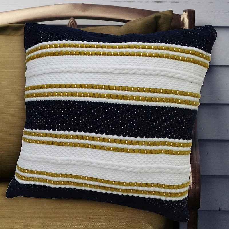 Vibhsa Braid Square Throw Pillow