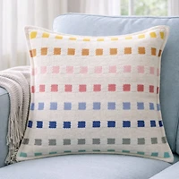 Vibhsa Playful Check Square Throw Pillow