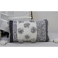 Vibhsa Melange Sreipes Rectangular Throw Pillow