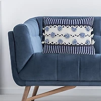 Vibhsa Braid Tassels Rectangular Throw Pillow
