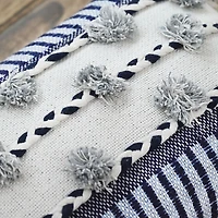 Vibhsa Braid Tassels Rectangular Throw Pillow