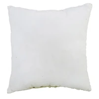 Vibhsa Out White Square Throw Pillow