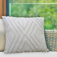 Vibhsa Out White Square Throw Pillow