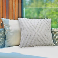Vibhsa Out White Square Throw Pillow