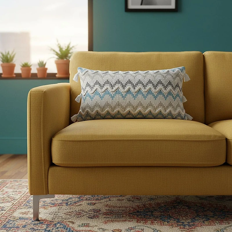 Vibhsa Chevron Braid Rectangular Throw Pillow