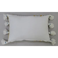 Vibhsa Large Poms Rectangular Throw Pillow
