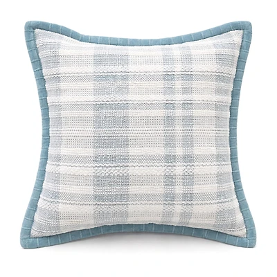 Vibhsa Soft Blue Flange Square Throw Pillow