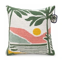 Vibhsa Sunset Beach Square Throw Pillow