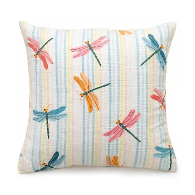 Vibhsa Dancing Dragonflies Square Throw Pillow