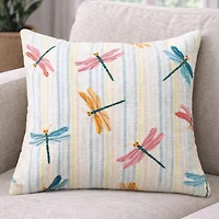 Vibhsa Dancing Dragonflies Square Throw Pillow
