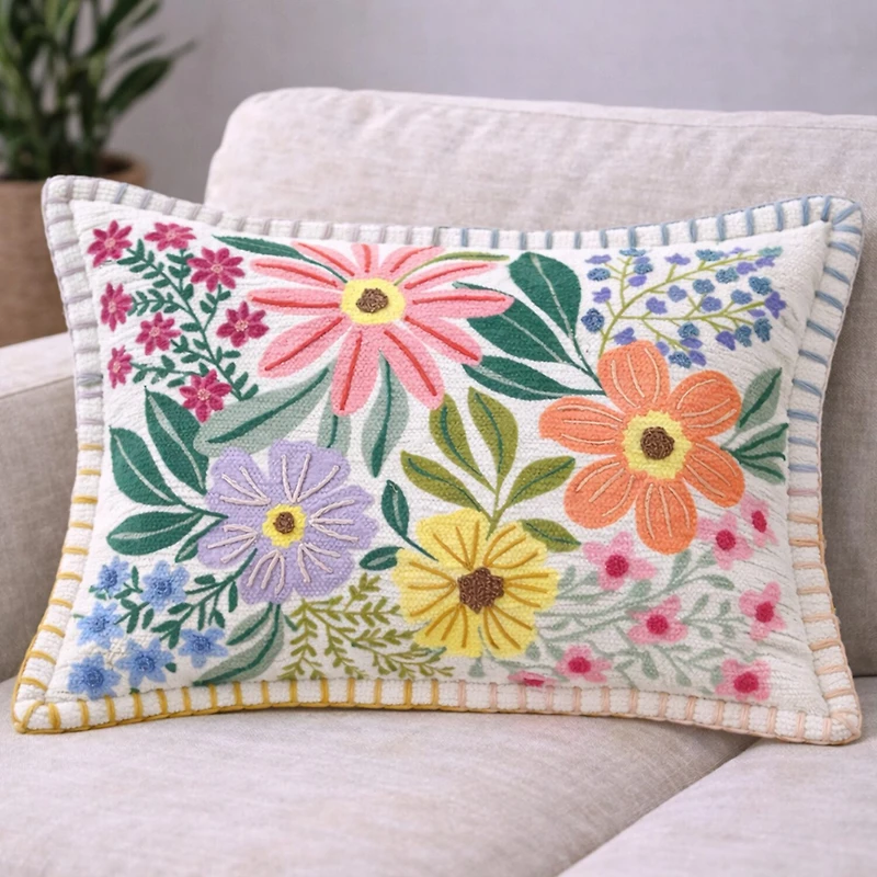 Vibhsa Backyard Garden Rectangular Throw Pillow