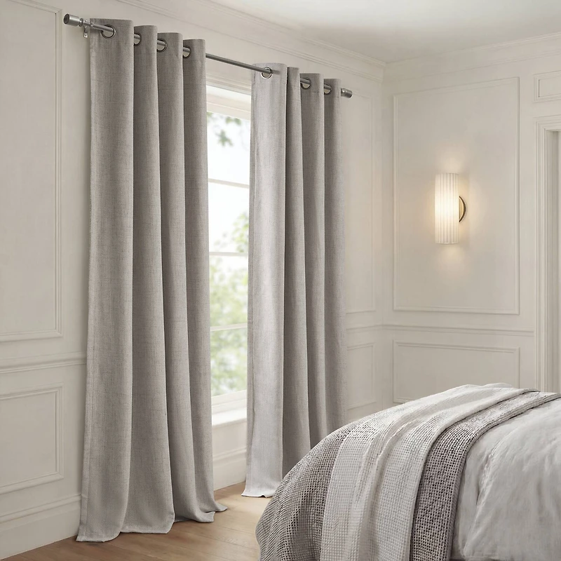 Madison Park Mira Grommet Top 100% Blackout Set of 2 Curtain Panel