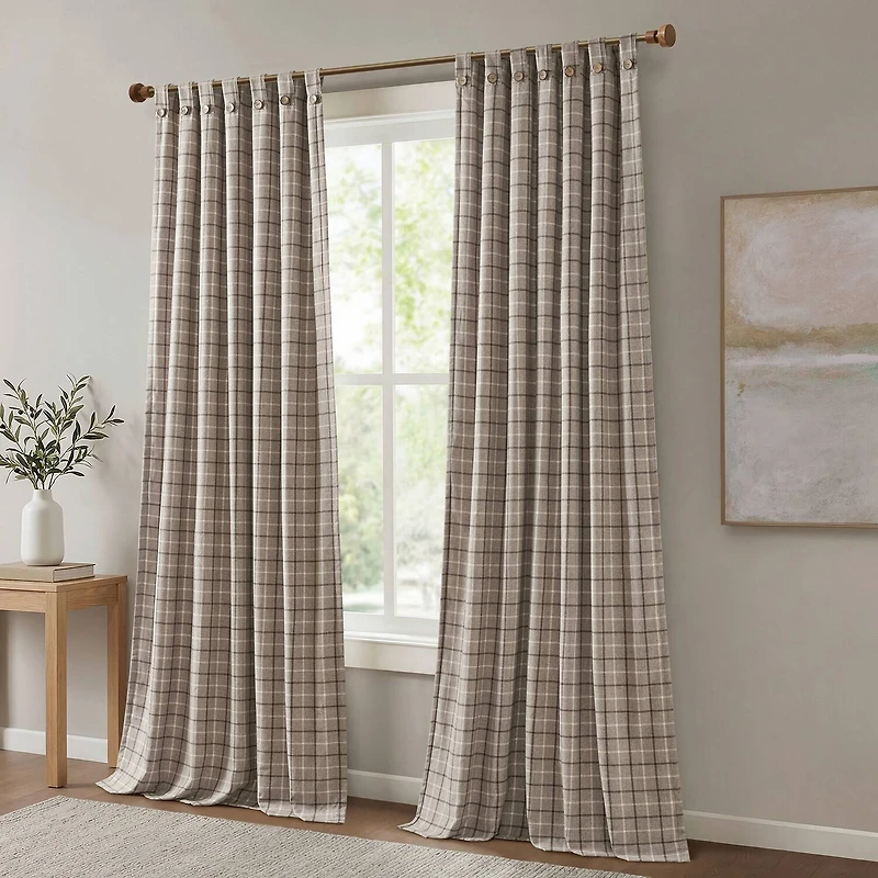 Madison Park Salford Rod Pocket Room Darkening Single Curtain Panel