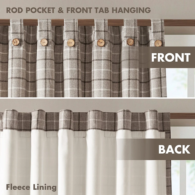 Madison Park Salford Rod Pocket Room Darkening Single Curtain Panel