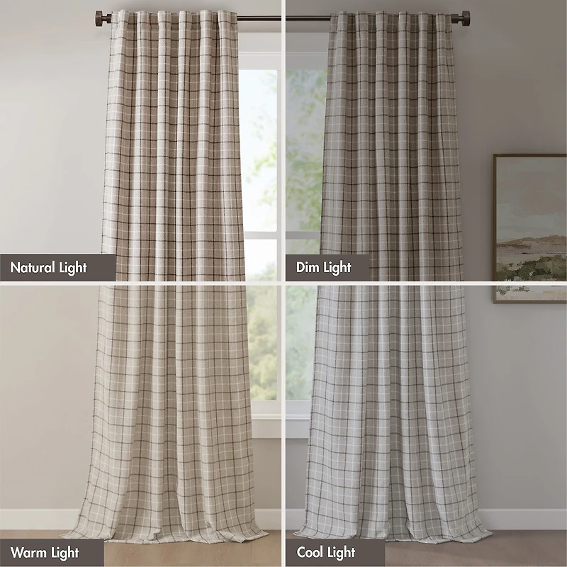 Madison Park Salford Rod Pocket Room Darkening Single Curtain Panel