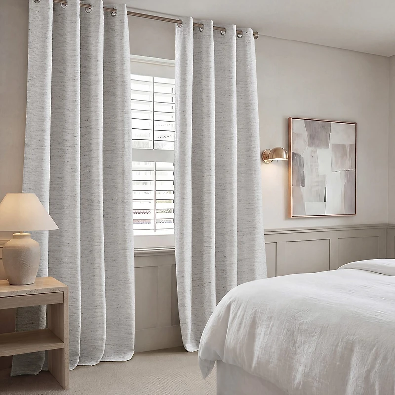Madison Park Luna Grommet Top 100% Blackout Set of 2 Curtain Panel
