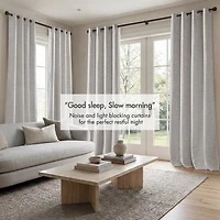 Madison Park Luna Grommet Top 100% Blackout Set of 2 Curtain Panel