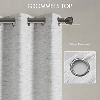 Madison Park Luna Grommet Top 100% Blackout Set of 2 Curtain Panel