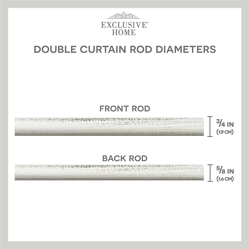 Exclusive Home Curtains Topper/Topper Double Curtain Rod
