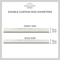 Exclusive Home Curtains Topper/Topper Double Curtain Rod