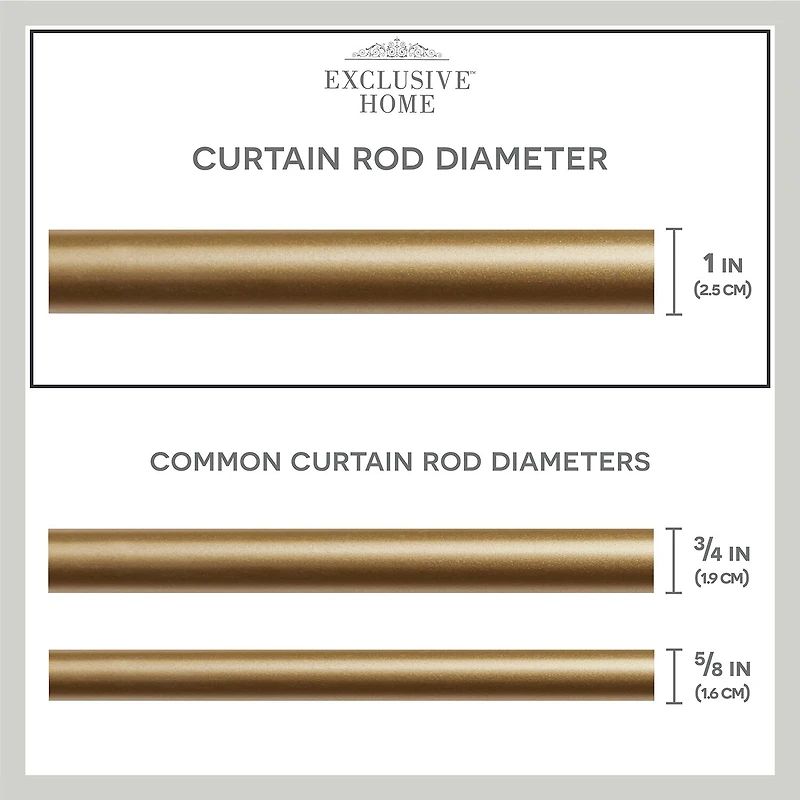 Exclusive Home Curtains Diana 1 IN Adjustable Curtain Rod