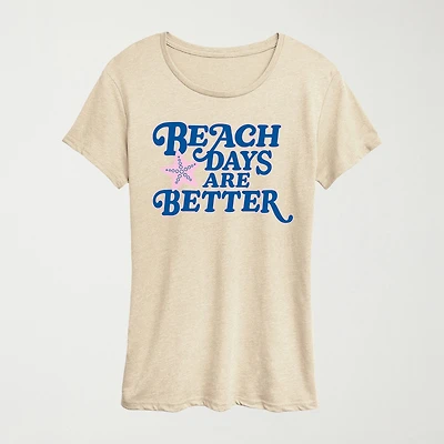 Womens Crew Neck Short Sleeve Regular Fit Graphic T-Shirt