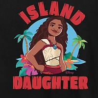 Womens Crew Neck Short Sleeve Regular Fit Moana Graphic T-Shirt