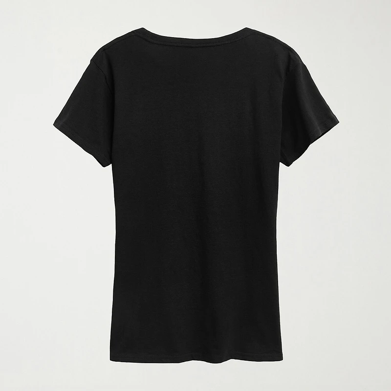 Womens Round Neck Short Sleeve Regular Fit Graphic T-Shirt