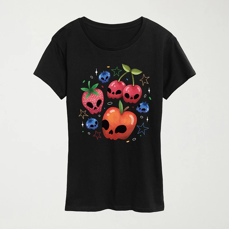 Womens Round Neck Short Sleeve Regular Fit Graphic T-Shirt