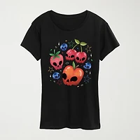 Womens Round Neck Short Sleeve Regular Fit Graphic T-Shirt