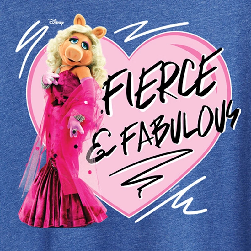 Womens Crew Neck Short Sleeve Regular Fit The Muppets Graphic T-Shirt