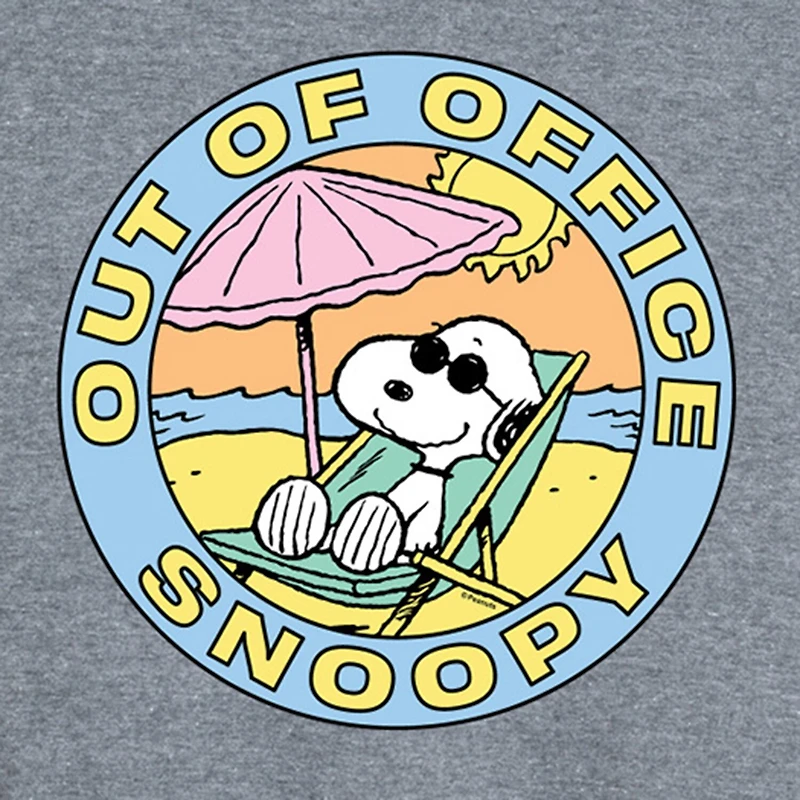 Womens Scoop Neck Sleeveless Peanuts Snoopy Tank Top