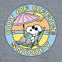 Womens Scoop Neck Sleeveless Peanuts Snoopy Tank Top