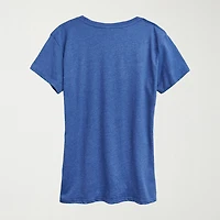 Womens Scoop Neck Short Sleeve Regular Fit Graphic T-Shirt