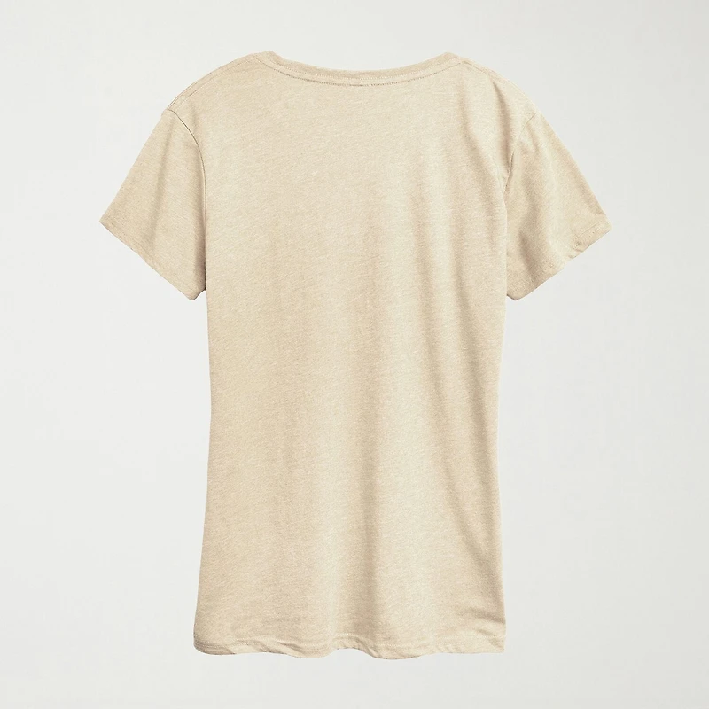 Womens Round Neck Short Sleeve Regular Fit Graphic T-Shirt