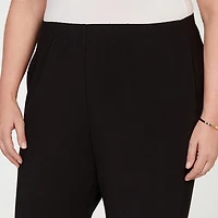 Alfred Dunner Classics Womens Straight Pull-On Pant