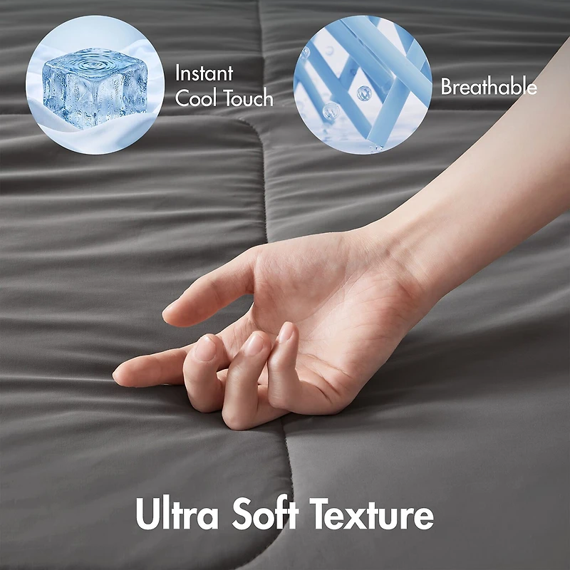 Madison Park Cooling Lightweight Easy Care Down Alternative Comforter Set