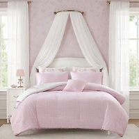 Intelligent Design Eloise Floral Bow Embroidered 6-pc. Lightweight Reversible Easy Care Comforter Set