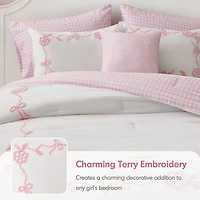 Intelligent Design Eloise Floral Bow Embroidered 6-pc. Lightweight Reversible Easy Care Comforter Set